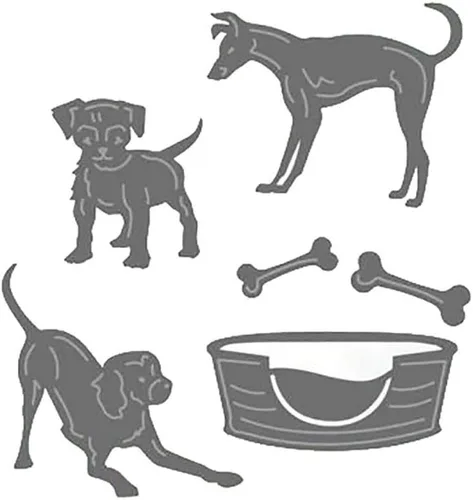 Miniatura 4 de Troqueles de gatos y perros para hacer tarjetas de álbumes de recortes, troqueles de corte de metal de animales para mascotas, troqueles de hueso