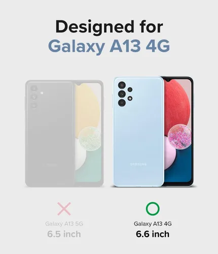 Miniatura 2 de Ringke Fusion - Funda compatible con Samsung Galaxy A13 (4G LTE), transparente, delgada, parte trasera dura, a prueba de golpes, de poliuretano