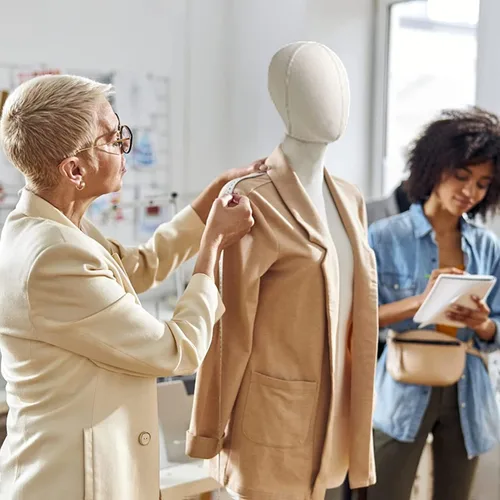 Miniatura 2 de Forma de vestido de torso de maniquí femenino, soporte de cuerpo de modelo de exhibición de ropa con cabeza desmontable y brazos de madera
