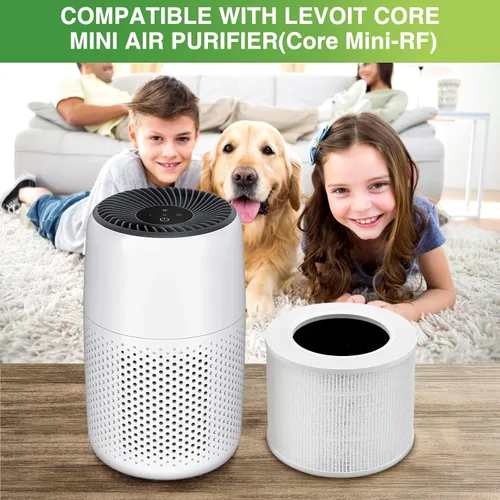 Miniatura 2 de Filtro de Repuesto Core Mini Compatible con Purificador de Aire LEVOIT Core Mini, Core Mini-P, Reemplaza la Parte #Core Mini-RF, 2 Filtros y 10