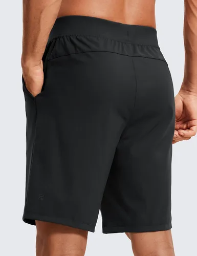 Miniatura 2 de CRZ YOGA Men's Four-Way Stretch Workout Shorts - 9'' Linerless Soft Durable for Casual Athletic with Pockets
