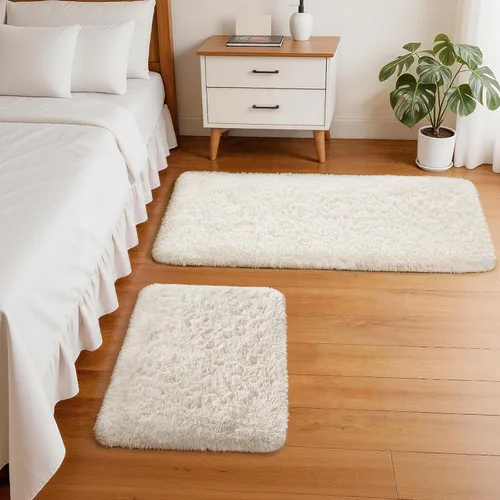 Miniatura 164 de Ophanie Alfombra Verde de Césped, Alfombras de Área para Dormitorio, Alfombra Shag Esponjosa de 4x6 pies, Suave Peluda Afelpada Linda para Niños 7