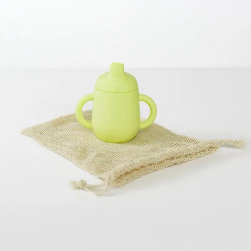 Miniatura 4 de TushBaby Taza de entrenamiento para niños, agarre ergonómico, apto para lavavajillas, libre de BPA y PVC, ligero y duradero, perfecto para la Azul