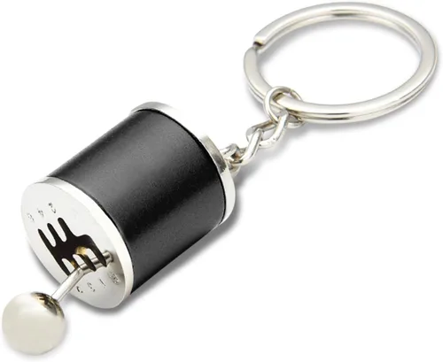 Llavero de palanca de cambios de automóvil, creativo llavero de palanca de cambios de transmisión manual de 6 velocidades, mini llavero de palanca
