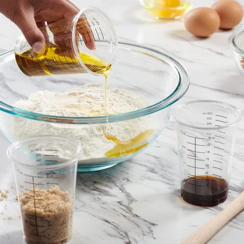 Miniatura 3 de GUSTO Vasos medidores de plástico transparente de 10 onzas [25 unidades] vasos desechables multiusos para hornear, cocinar, resina y mezclar
