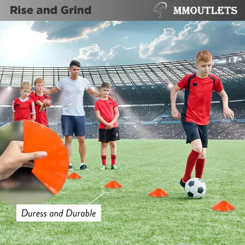 Miniatura 6 de Paquete de 75/50/25, Juego de Conos de Entrenamiento de Fútbol de Grado Profesional, Conos de Agilidad Duraderos con Bolsa de Transporte y Soporte