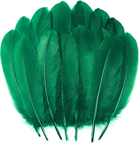 Miniatura 25 de 50 piezas de plumas de ganso naturales de 5 estilos, accesorios de ropa, paquete de estilos arcoíris, decoración de Pascua, Navidad, ropa