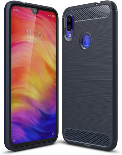 Miniatura 11 de Funda compatible con Xiaomi Redmi Note 7 Caso, Fibra de Carbono Absorción de Choque Slim Case para Xiaomi Redmi Note 7 (Rojo)