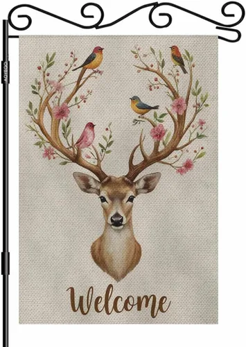 Miniatura 9 de AOYEGO Bandera de arpillera para jardín de doble cara con texto en inglés "Life Is Better At the Lakeside" (La vida es mejor en el lago) de tela