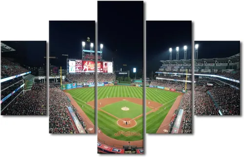 Miniatura 17 de Arte para pared, lienzo para estadio deportivo, arte para pared, diseño de campo de Wrigley en Chicago, pinturas de Chicago, impresiones sobre