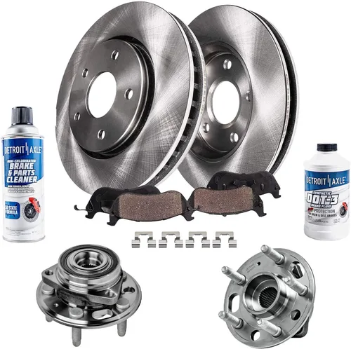 Miniatura 11 de Detroit Axle - 4 rotores de freno para Ford 2012 2013 2014 F-150 Lobo, repuesto de rotores de freno de disco: rotor delantero de 13.78 pulgadas