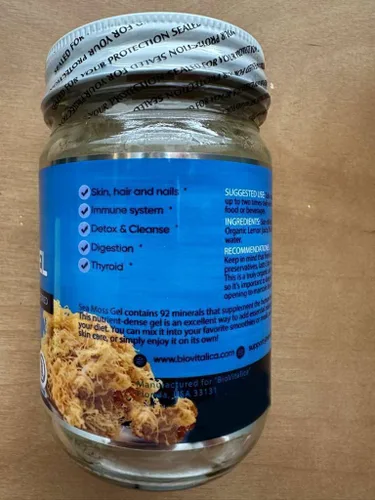 Miniatura 3 de BioVitalica - Gel orgánico de musgo marino irlandés de 12 onzas, fabricado en Estados Unidos, Dr.Sebi Wildcrafted Seamoss - Superalimento vegano