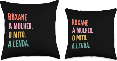 Miniatura 3 de Funny Portuguese First Name Design - Roxane Throw Pillow