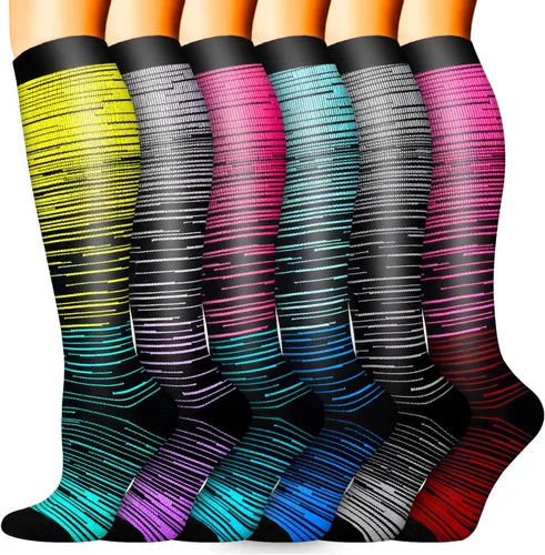 Miniatura 40 de Sooverki - Calcetines de compresión de cobre para circulación, para mujeres y hombres, 6 pares, para correr, atletismo, medicina, enfermería, viajes
