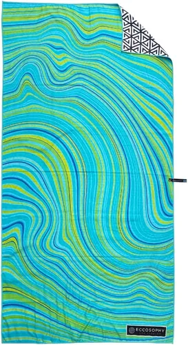 ECCOSOPHY - Toalla de playa de microfibra a prueba de arena, de secado rápido, ligera, superabsorbente, perfecta para piscina, viajes, crucero y