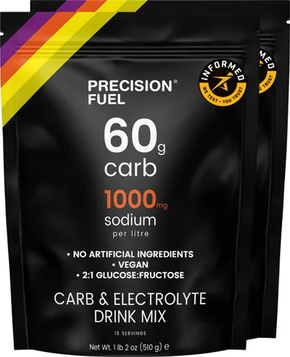 Miniatura 9 de Precision Fuel PF60 Mezcla de Polvo para Bebida de Carbohidratos y Electrolitos para Hidratación y Energía - Nutrición Deportiva de Resistencia