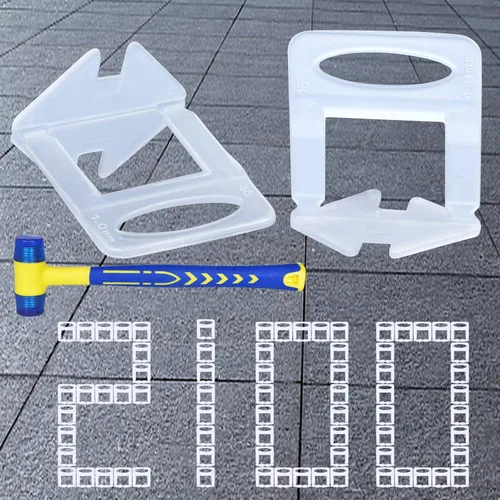 Miniatura 12 de Clips de sistema de nivelación de azulejos, espaciadores, clips niveladores de azulejos, espaciadores niveladores de azulejos, 1000 piezas de 1/8