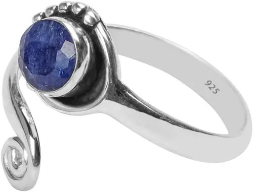 Miniatura 72 de Gemstone Stone Toe Ring 925 Sterling Silver Feet Body Jewellery Handame Toe Ring Gemstone Adjustable Toering For Girls Women Gift Jewellery