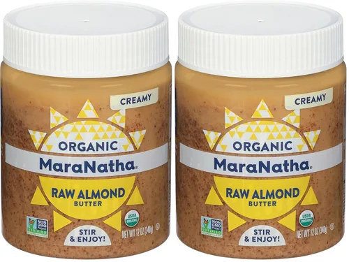 Miniatura 7 de MaraNatha Mantequilla cremosa orgánica de almendras crudas, tarro de 12 onzas