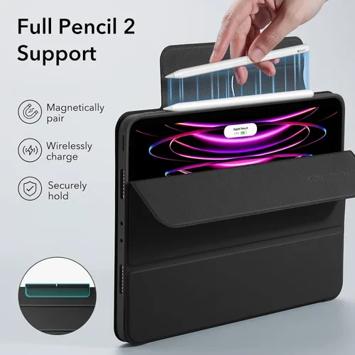 Miniatura 6 de ESR Funda para iPad Pro de 11 pulgadas (2022/2021/2020/2018, 4ª/3ª/2ª/1ª generación) con soporte para lápiz, cubierta magnética extraíble, soporte