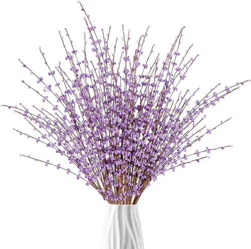 Miniatura 11 de Sggvecsy 10 piezas flores artificiales de jazmín de 29.5 pulgadas de largo, ramo de flores falsas altas, plantas de jazmín falsas, ramas secas