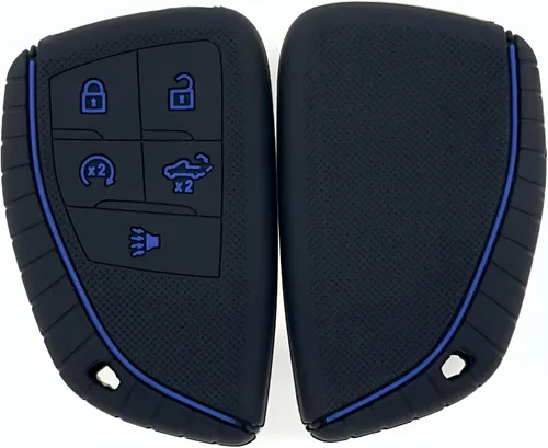 Miniatura 2 de REPROTECTING Funda de goma de silicona para llavero compatible con Chevy Chevrolet Silverado 1500 GMC Sierra 1500 2025-2022, Silverado Sierra 2500HD