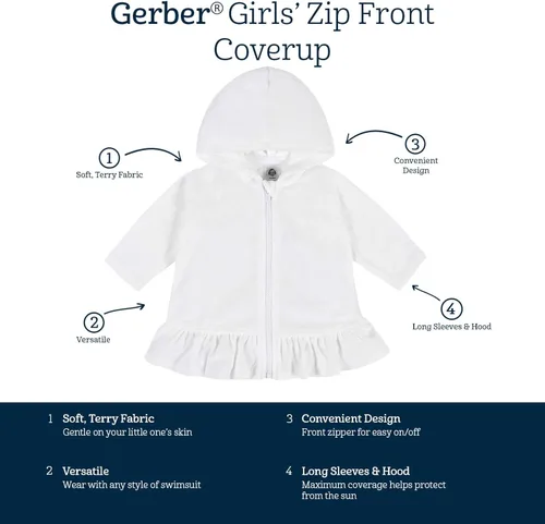 Miniatura 6 de Gerber Cubierta unisex con capucha para bebé y niño pequeño