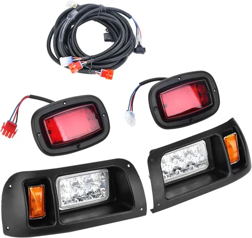 Kit de iluminación LED Lochnchn, kit de luces delanteras y traseras de 12V para carritos de golf Club Car DS 1993 en adelante, homologado para