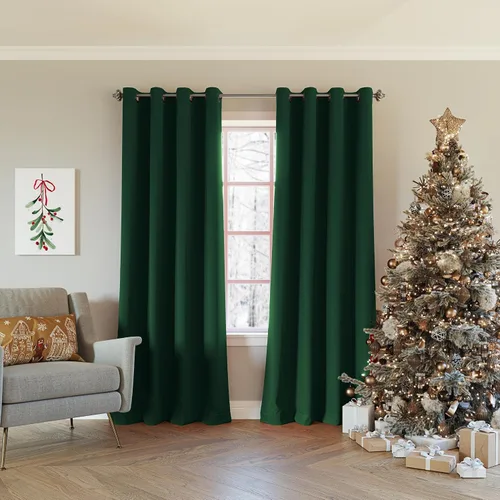 Miniatura 42 de Sun Zero Nordic - Juego de 2 paneles de cortinas con ojales de grado teatral extremo 100% opacas, 104" x 96" (2* 52" x 96"), cortinas opacas blanco