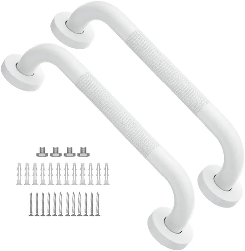 Miniatura 40 de Barra de agarre antideslizante de 12 pulgadas para ducha, Munzong, barra de baño de acero inoxidable, barra de equilibrio de baño satinada