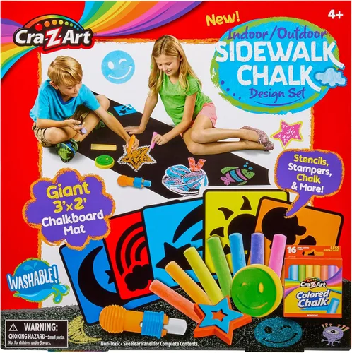 Cra-Z-Art Juego de diseño de tiza para acera para interiores y exteriores