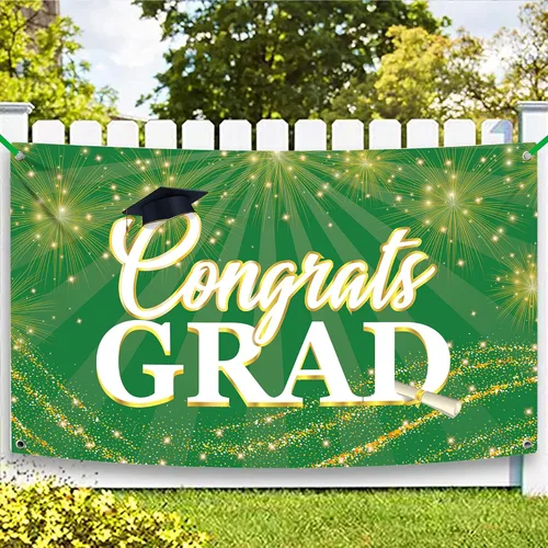 Miniatura 13 de KatchOn, Cartel de graduación XtraLarge de felicitaciones – 72 x 44 pulgadas, pancarta de graduación Fondo de felicitaciones Decoración