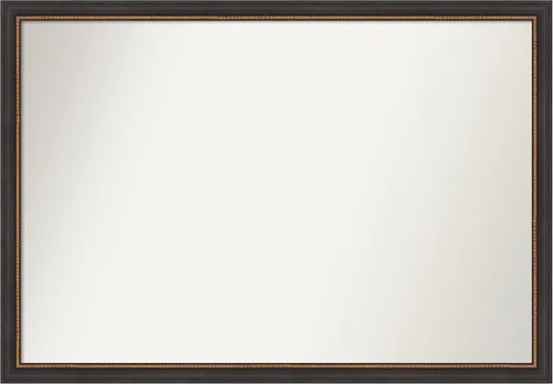 Miniatura 248 de Amanti Art Espejo de baño negro para sobre el fregadero, 23 x 23 pulgadas, espejo cuadrado negro Ashton, marco de madera tradicional mediano, se