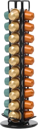 Soporte para cápsulas de café Nespresso OriginalLine, soporte giratorio para cápsulas de café, organizador de estación de café, estante de