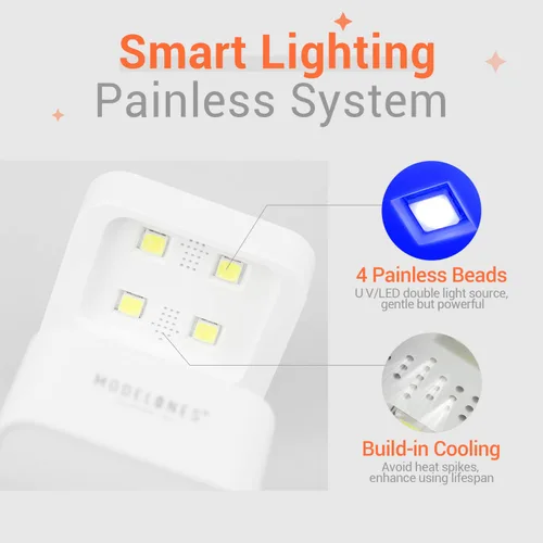 Miniatura 8 de modelones Lámpara de uñas LED UV de cuello de ganso 2023 y mini luz ultravioleta para uñas