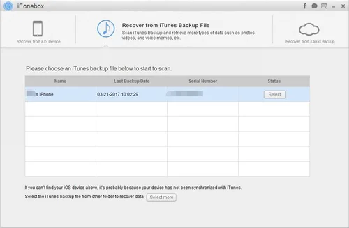 Miniatura 6 de iFonebox for Windows – Recover lost iPhone, iPad or iPod Touch Data [Download]