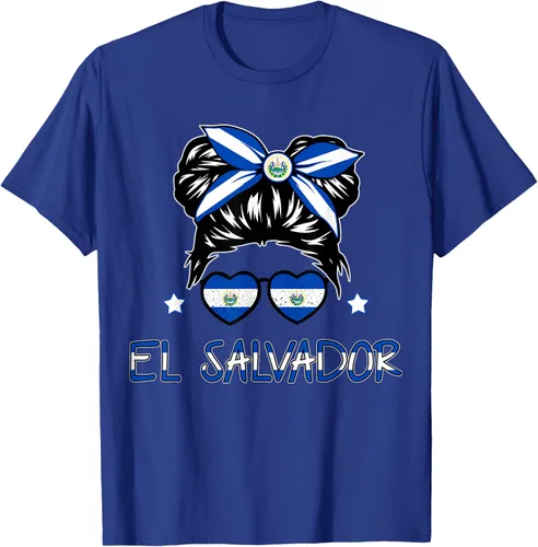 Miniatura 19 de Camiseta de El Salvador para Niñas Bandera Patrimonio Hispano Salvadoreño