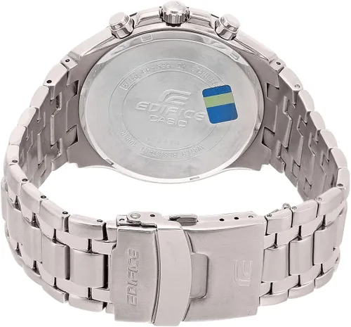 Miniatura 4 de Taquímetro de esfera negra de acero inoxidable Edifice para hombre, Negro -, Cronógrafo, movimiento de cuarzo
