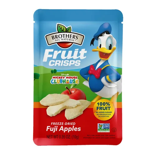 Brothers All Natural Disney - Chips de fruta liofilizada, manzana Fuji, 0.35 onzas (paquete de 12), hechas con 100% fruta, sin gluten, sin soja,