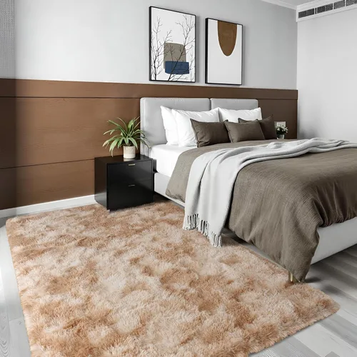 Miniatura 14 de Terrug Alfombra Corredor Negra Esponjosa para Dormitorio, 2x6 Pies Lindas Alfombras de Área de Pelo Largo para Pasillo, Alfombra de Felpa Suave