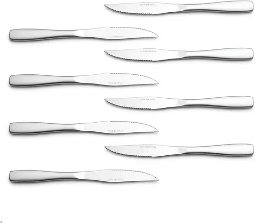 Cuchillos para carne de 8 piezas, cuchillos de cocina de acero inoxidable