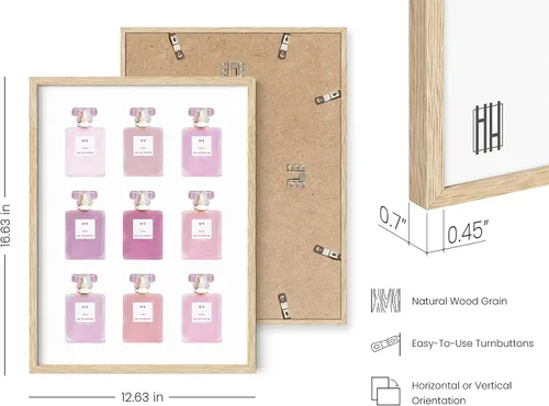 Miniatura 3 de Haus & Hues - Impresión artística glamorosa moderna con diseño de botellas de perfume rosa para decoración de pared para habitación de mujer, póster
