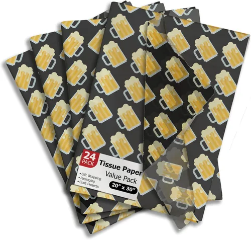 Miniatura 15 de Pro Supply Global Papel de seda impreso con hojas de otoño para bolsas de regalo o cajas y envoltura, papel de seda decorativo de otoño a granel