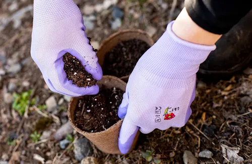 Miniatura 5 de Guantes de trabajo con revestimiento de micro espuma - Guantes de jardín, uso general, construcción, trabajo de jardinería, talla L