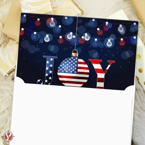Miniatura 5 de 2026 Feliz Año Nuevo América! - Tarjetas de felicitación y sobres plegables de Navidad (en blanco en el interior), tarjetas patrióticas para regalos