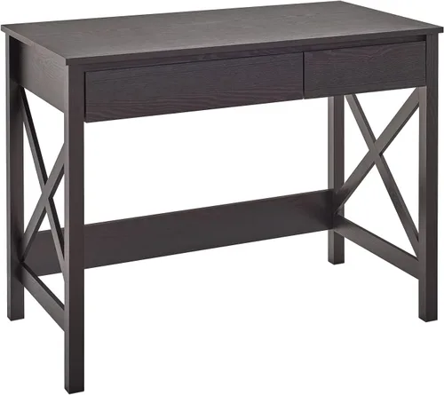 Miniatura 4 de ClosetMaid 3955 X-Frame Design Escritorio o consola con cajones, madera de nogal negro