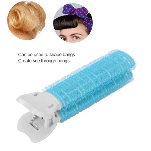 Miniatura 3 de 2 rodillos de volumen para el cabello, clip para rizador, pinzas de raíz de cabello voluminizadoras, herramienta de peinado para mujeres y niñas Azul