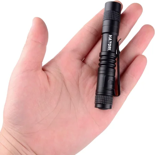 Miniatura 8 de HATORI Linterna LED brillante, súper mini linterna con luz de flash de alta lúmenes, luz de bolígrafo, linternas pequeñas para emergencias, linterna