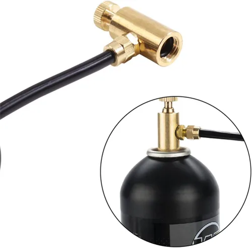 Miniatura 6 de Manguera de bobina remota universal Paintball Sistemas de llenado y carga de CO2 con adaptador de Airsoft para botes de botellas de gas verdes