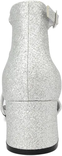 Miniatura 3 de London Fog Nikki - Sandalias de tacón bajo de dos piezas para mujer con correa al tobillo